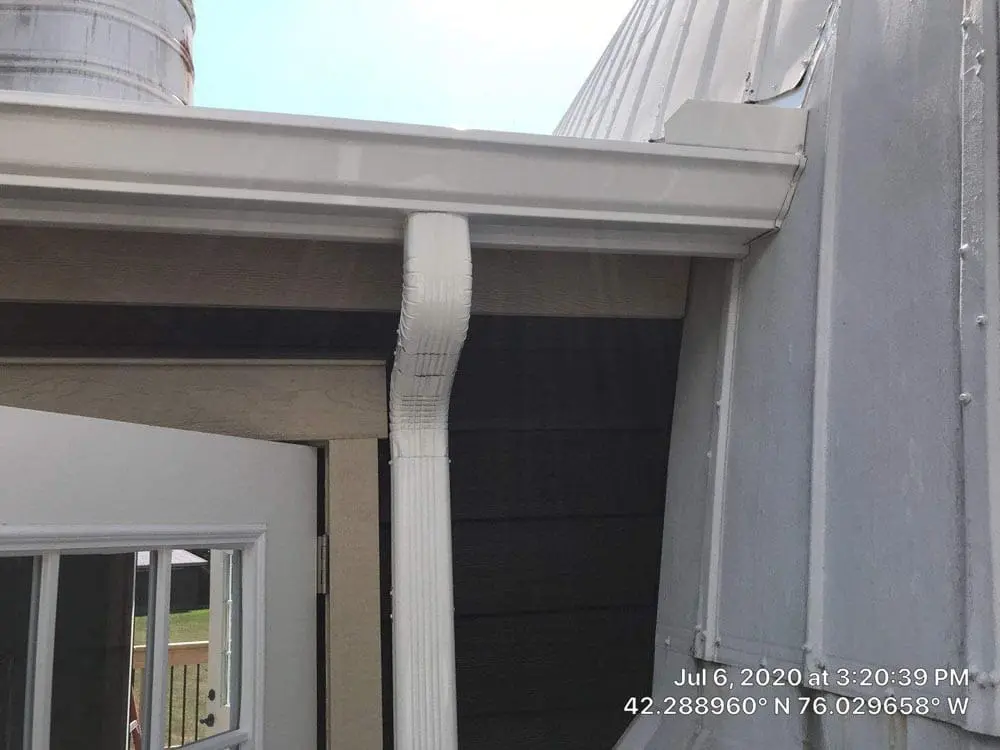 White Rain Gutter Down Spout - Gutter Experts