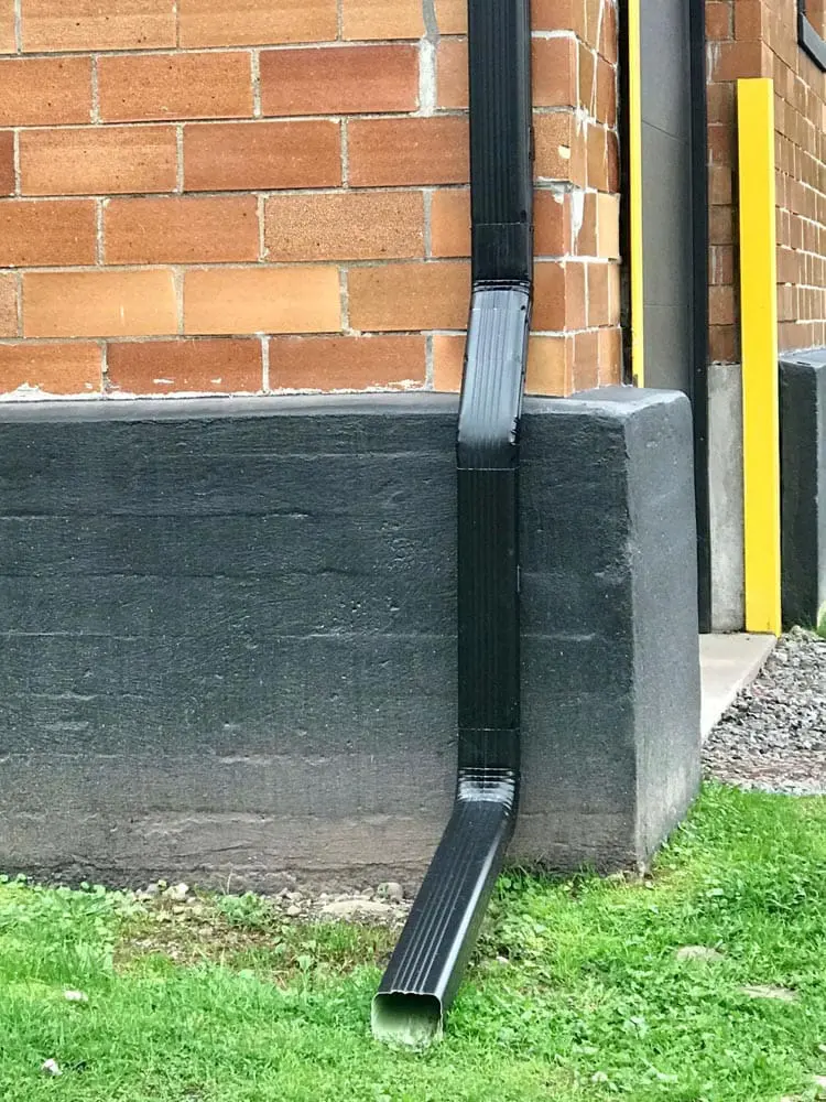 Black Commercial Downspout