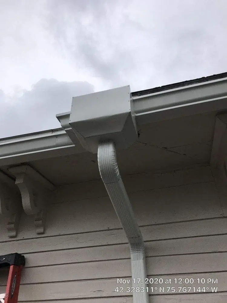 White Residential Rain Gutters - Gutter Experts